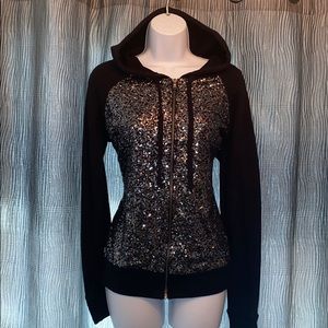 Sequin hoodie. EUC!